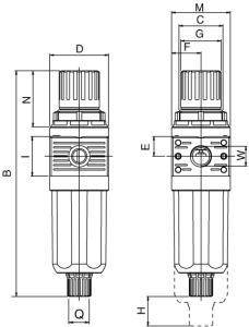 AIGNEP AUTOMATION - Pneumatic Actuators T030-MINI SERIES FILTER REGULATOR-1