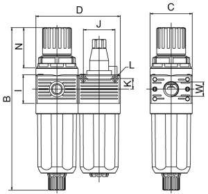 AIGNEP AUTOMATION - Pneumatic Actuators T100-MINI SERIES FR + L-1