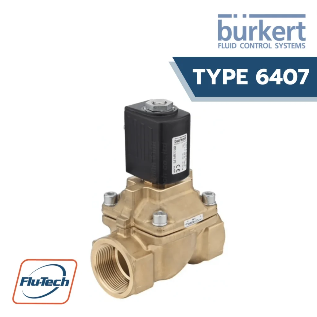 Burkert Thailand - Type 6407 Servo-assisted 2-2 way piston valve