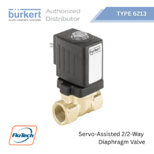 Burkert — Type 6213 - Servo-Assisted 2/2-Way Diaphragm Valve - Flutech Co., Ltd.