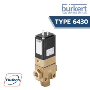 วาล์วลูกสูบช่วยเซอร์โว 3/2 ทาง Burkert Type 6430 Servo-Assisted Piston Valve