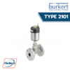 Burkert - Type 2101 - 2-2 Way Pneumatically Operated Globe Valve for Decentralized Automation
