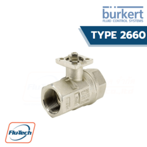 บอลวาล์วทองเหลือง FLUTECH BURKERT TYPE 2660 - 2/2 or 3/2-way brass ball valve