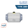 หัวขับลม Pneumatic Rotary Actuator Type 2051 ยี่ห้อ Burkert สำหรับ วาล์วปีกผีเสื้อ (Butterfly Valve)