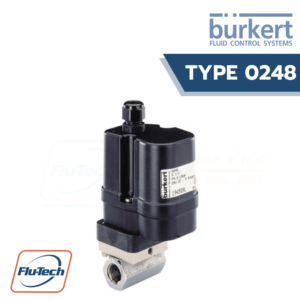 Burkert – Type 0248 – Motor Ball Valve - Electromotive Rotary Actuator and a 2/2-Way Mini Ball Valve - Flu-Tech Burkert Thailand Authorized Distributor