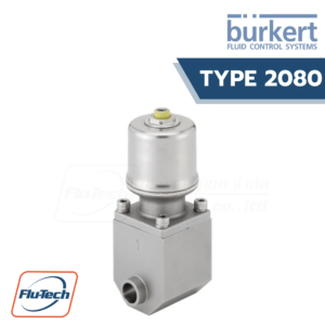 Type 2080 - Pneumatically operated 2:2 way valve with PTFE bellow Burkert Thailand Authorized Distributor Flu-Tech