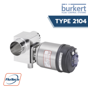 Burkert - Type 2104 - T Diaphragm Valve with Pneumatic Actuator in Stainless Steel for Decentralized Automation (Type ELEMENT) Flu-Tech Thailand