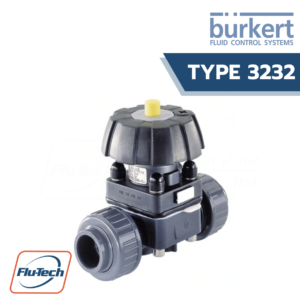 Burkert - Type 3232 - 2:2 Way Diaphragm Valve with Hand Actuator