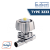 Burkert - Type 3233 - 2:2 Way Diaphragm Valve with Manually Operated Actuator