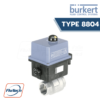 Burkert Type 8804 - Ball Valve/Butterfly Valve with Electrical Rotary Actuator บอลวาล์ว และ วาล์วปีกผีเสื้อติดหัวขับลม