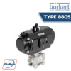 Burkert Type 8804 - Ball Valve/Butterfly Valve with Electrical Rotary Actuator บอลวาล์ว และ วาล์วปีกผีเสื้อติดหัวขับลม