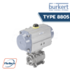 Burkert Type 8804 - Ball Valve/Butterfly Valve with Electrical Rotary Actuator บอลวาล์ว และ วาล์วปีกผีเสื้อติดหัวขับลม