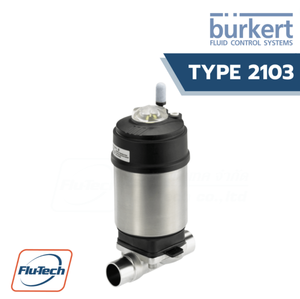 Burkert - Type 2103 - 2:2-way diaphragm valve with pneumatic stainless steel actuator (Type ELEMENT) for decentralised automation Burkert Thailand