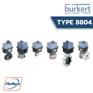 Burkert Type 8804 - Ball Valve/Butterfly Valve with Electrical Rotary Actuator บอลวาล์ว และ วาล์วปีกผีเสื้อติดหัวขับลม