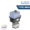 Burkert Type 8804 - Ball Valve/Butterfly Valve with Electrical Rotary Actuator บอลวาล์ว และ วาล์วปีกผีเสื้อติดหัวขับลม