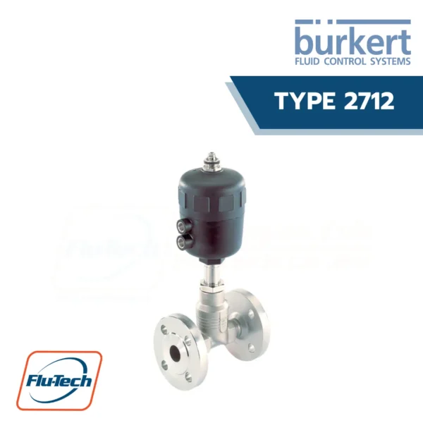Burkert - Type 2712 - Pneumatically operated 2-way globe control valve