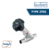 Burkert-Type 2702 - Manually operated 2-way angle seat control valve