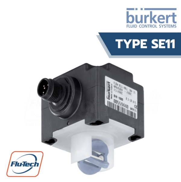 Burkert - Type SE11 - Paddle Wheel Transmitter with Magnetic Measuring Principle for Flow Measurement