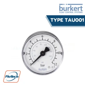 เครื่องมือวัดความดัน (Pressure) Burkert-Type TAU001 - Bourdon tube pressure gauge, back or lower mount connection