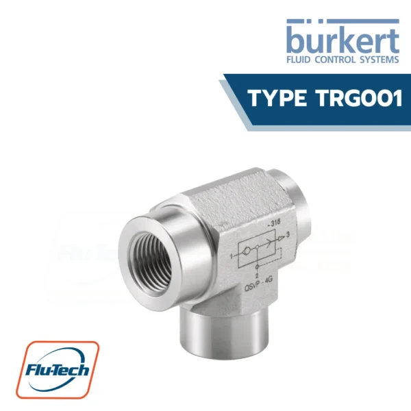 Burkert-Type TRG001 - Flow restrictor, flow restrictor silencer, control valve, double check valve, quick bleed valve