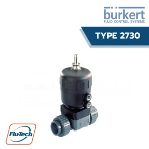 Burkert type 2730 - diaphragm valve with pneumatic position-actuator in plastic