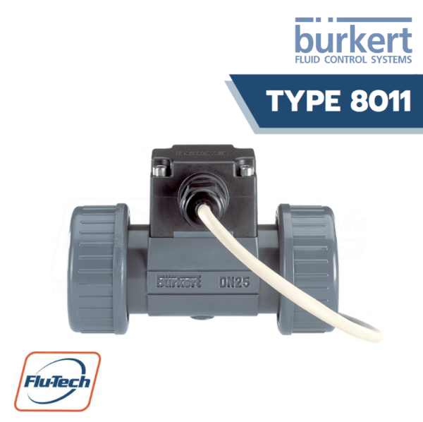 Burkert - Type 8011 - Inline Paddle Wheel Flow Sensor for Continuous Flow Measurement Flu-Tech
