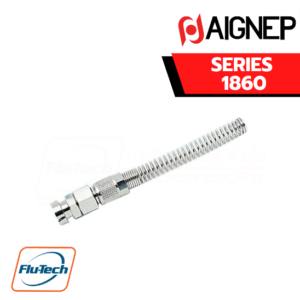 AIGNEP - SERIES 1860 -STRAIGHT FITTING WITH BAYONET CONNECTION + NUT AND SPRING