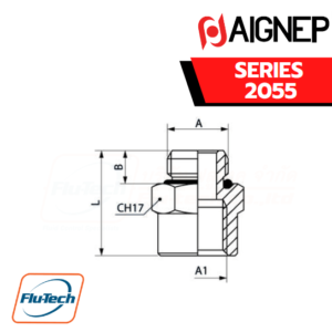 AIGNEP - SERIES 2055 - REDUCER (PARALLEL) WITH NBR O-RING