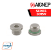 AIGNEP - SERIES 3015V - MALE PLUG (PARALLEL) WITH EXAGON EMBEDDED AND FKM O-RING