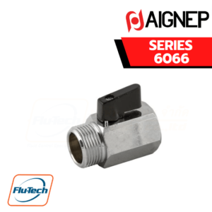 บอลวาล์ว (ball valve) AIGNEP - SERIES 6066 MINI BALL VALVE MALE G ISO 228 - FEMALE G ISO 228 - Flutech