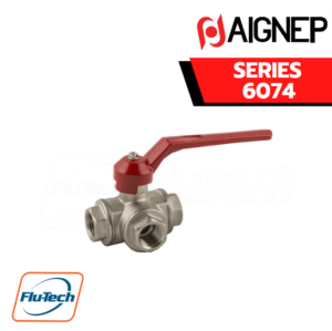 บอลวาล์ว (ball valve) AIGNEP - SERIES 6074 - 3 WAYS BALL VALVE “L” FEMALE G ISO 228