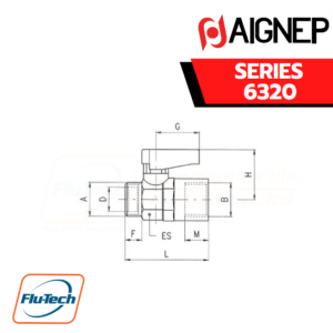 AIGNEP - SERIES 6320 - PARALLEL MALE GA ISO 228 - FEMALE RP ISO 7 VALVE