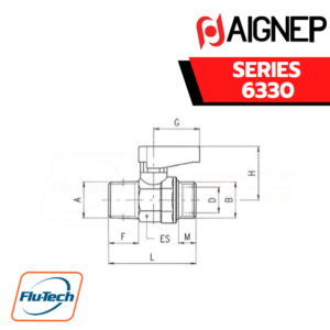 AIGNEP - SERIES 6330 - MALE TAPER ISO 228 - MALE PARALLEL ISO7