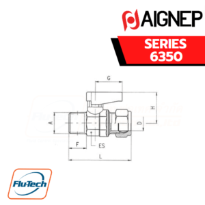 AIGNEP - SERIES 6350 - TAPER MALE R ISO 7 - TUBE VALVE