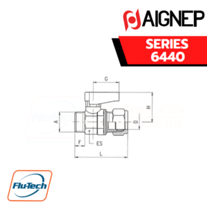 AIGNEP - SERIES 6440 - PARALLEL MALE GA ISO 228 - TUBE VALVE