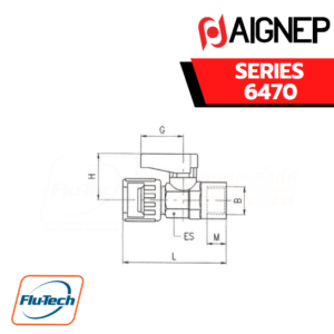 AIGNEP - SERIES 6470 - MILLED NUT - FEMALE G ISO 228 VALVE