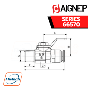 AIGNEP - SERIES 66570 - TAPER MALE R ISO 7- PUSH-FIT CONNECTIONS VALVE