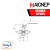 AIGNEP - SERIES 6765L - 3 WAYS BALL VALVE “T” FEMALE LOCKABLE