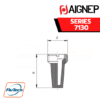 AIGNEP - SERIES 7130 - SILENCER WITH FILTERING PAD - (TAPER) WITH SLOT FOR SCREWDRIVER