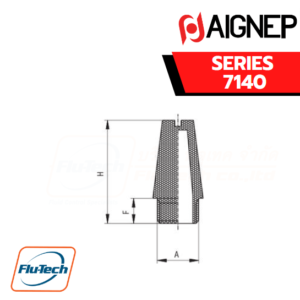 AIGNEP - SERIES 7140 - INTEGRAL SILENCER WITH SLOT FOR SCREWDRIVER