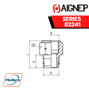 AIGNEP - SERIES 82241 - ADAPTER FEMALE BSP - MALE NPTF