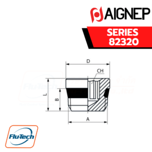 AIGNEP - SERIES 82320 - MALE PLUG (UNIVERSAL SHORT) WITH EXAGON EMBEDDED AND NBR O-RING-1