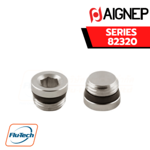 AIGNEP - SERIES 82320 - MALE PLUG (UNIVERSAL SHORT) WITH EXAGON EMBEDDED AND NBR O-RING