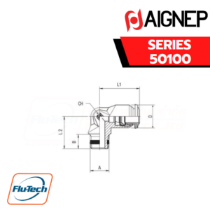 AIGNEP Series 50100 - ELBOW MALE ADAPTOR (TAPER)