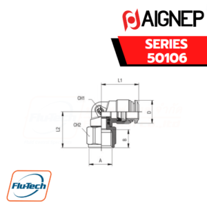 AIGNEP Series 50106 - Orienting Elbow Female Adaptor