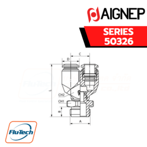 AIGNEP Series 50326 - Y CONNECTOR MALE ADAPTOR (PARALLEL)