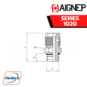 Aignep - 1020 -STRAIGHT MALE ADAPTOR (PARALLEL)