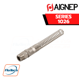 Aignep - 1026 -ORIENTING STRAIGHT MALE ADAPTOR (TAPER) + NUT WITH SPRING