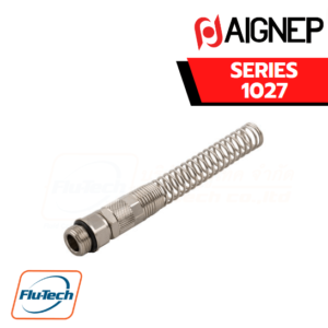 Aignep - 1027 -ORIENTING STRAIGHT MALE ADAPTOR (PARALLEL) + NUT WITH SPRING