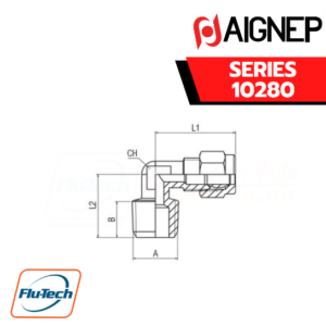 Aignep - 10280-ELBOW MALE ADAPTOR